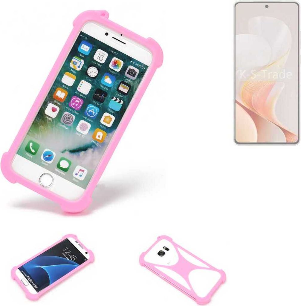 K-S-Trade Handy Hülle kompatibel mit Vivo S19 Pro Schutz Hülle Bumper Silikon Schutz Hülle Cover Case Silikoncase Silikonbumper TPU Softcase