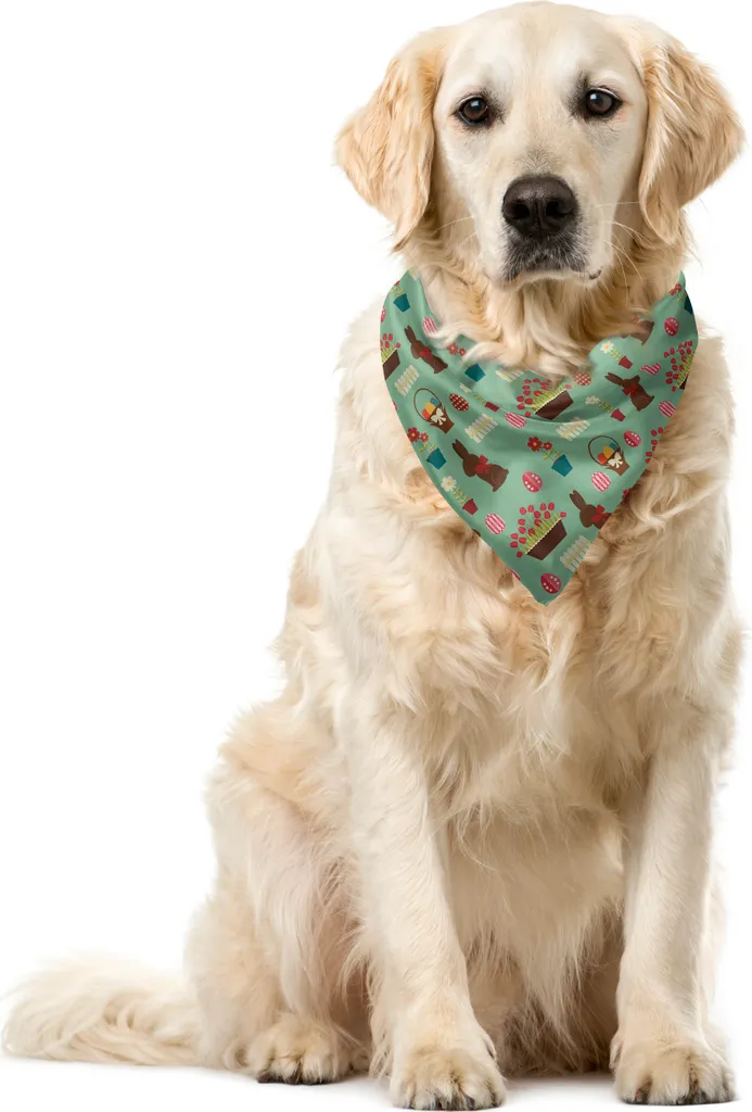 Bandana Pasquale ABAKUHAUS 40x40 cm - Accessorio Cane Gatto Verde Alloro