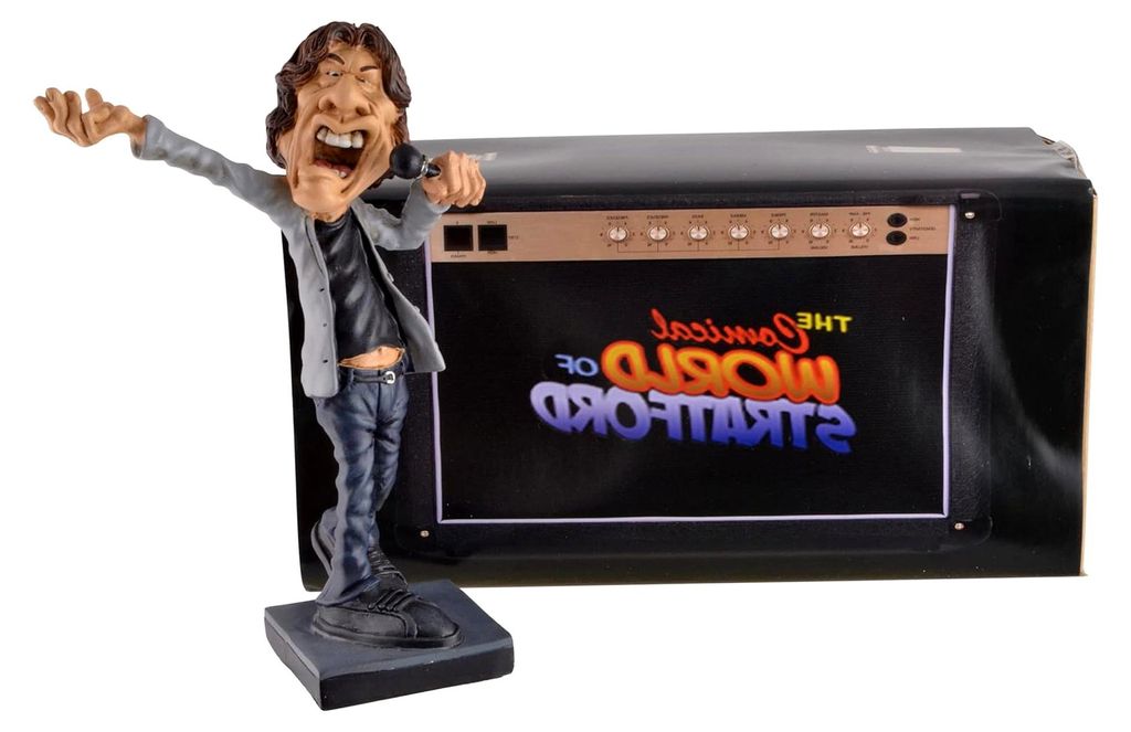 Funny Life - Mick, von der größten Rockband der Welt, aus Kunststein, handbemalt, Warren Stratford Kollektion