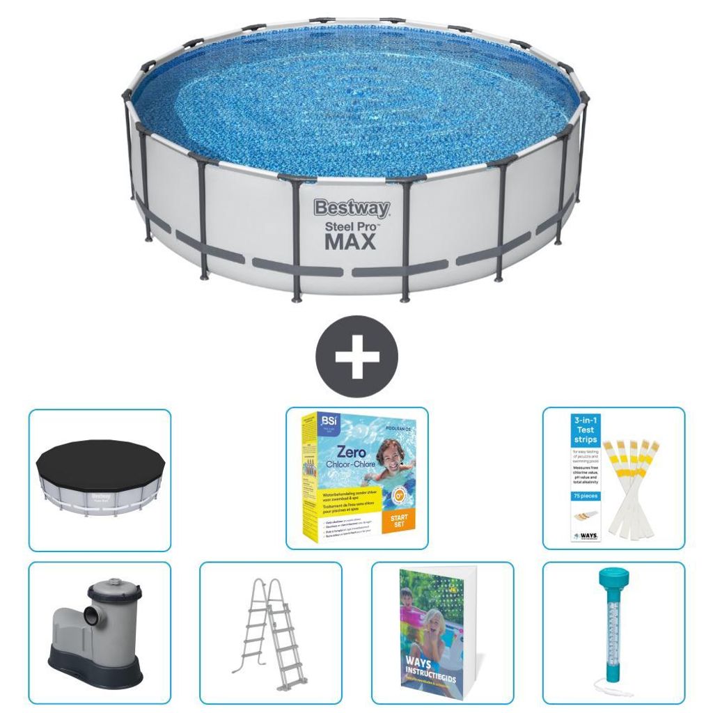 Bestway Steel Pro MAX Rund - 488x122 cm - 8-teilig S532