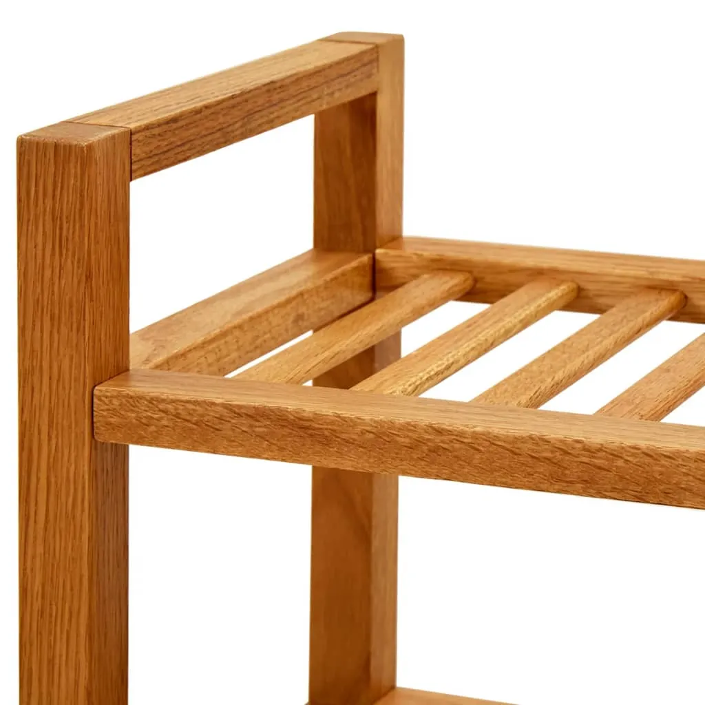 Étagère à chaussures pour entrée étroite 5 niveaux bois naturel - 8