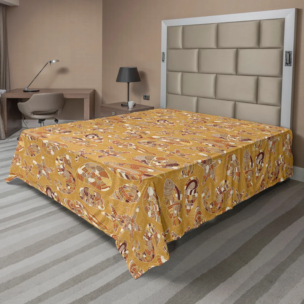 Drap de lit Océan pour chambre parentale, ambiance marine 244x205 cm
