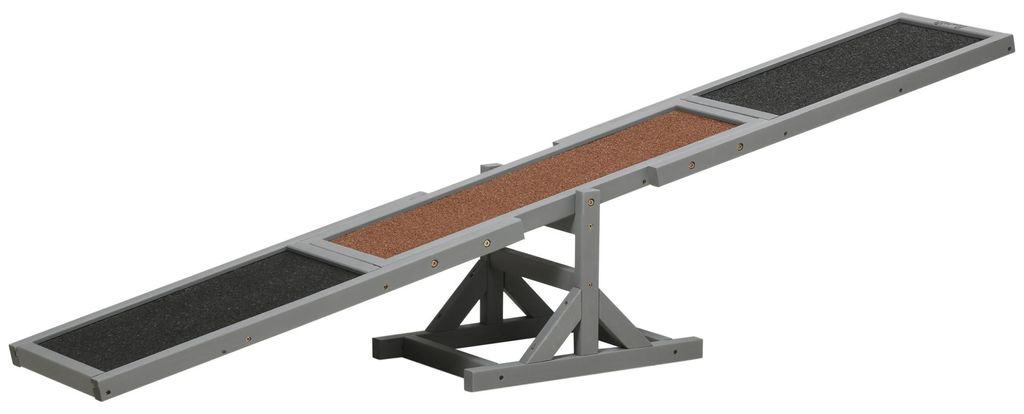 PawHut Honden wip, agility-element, houten wip voor puppy's Productafbeelding 