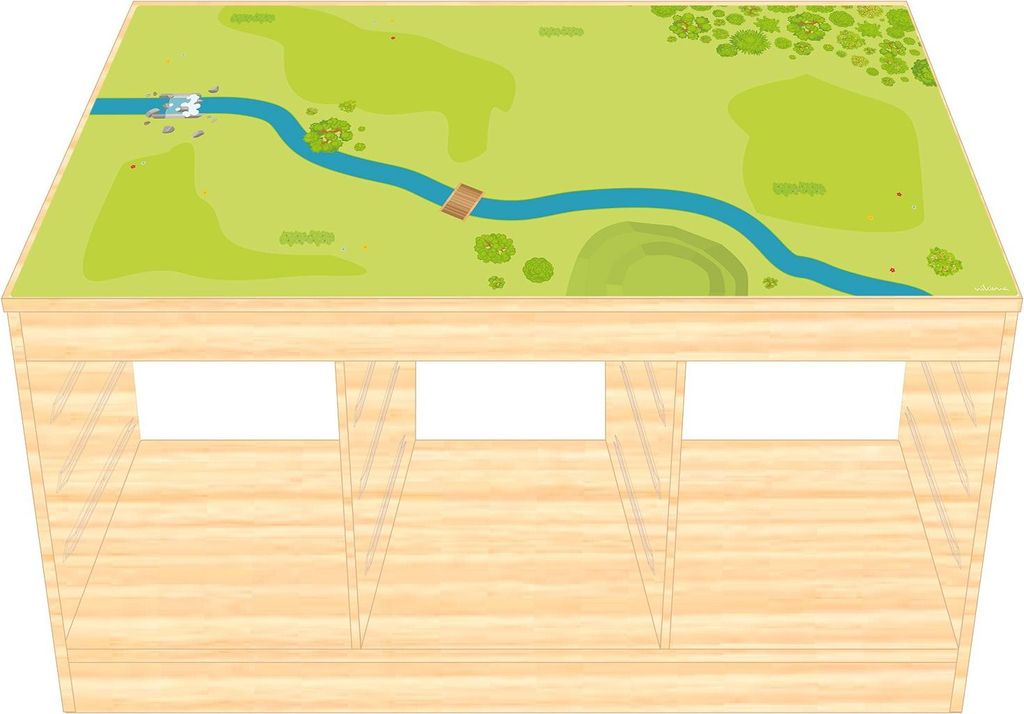 Spielfolie/ Möbelfolie für IKEA TROFAST HOLZ Wald & Wiese Aufkleber Sticker Kinderzimmer Spieltisch (Möbel nicht inklusive)