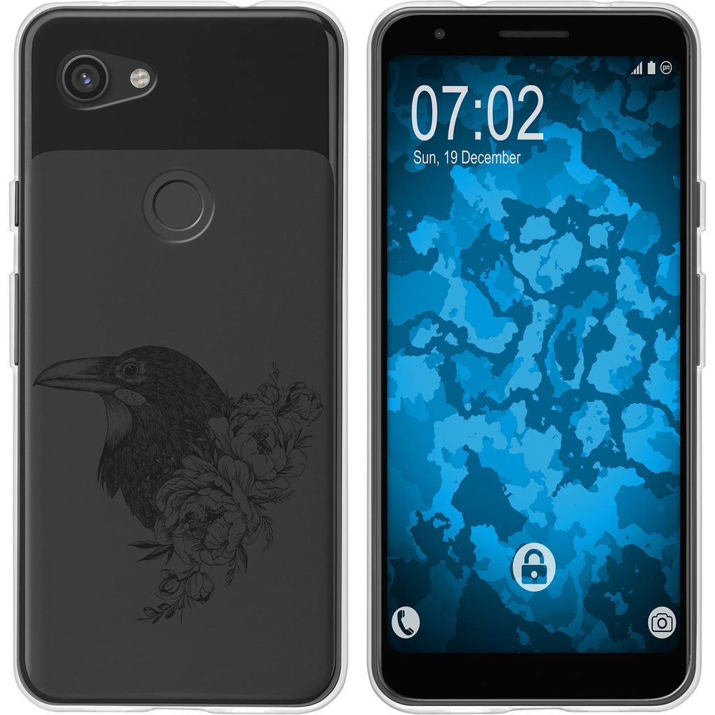 PhoneNatic Case kompatibel mit Google Pixel 3a XL Silikon-Hülle Floral Rabe M4-1