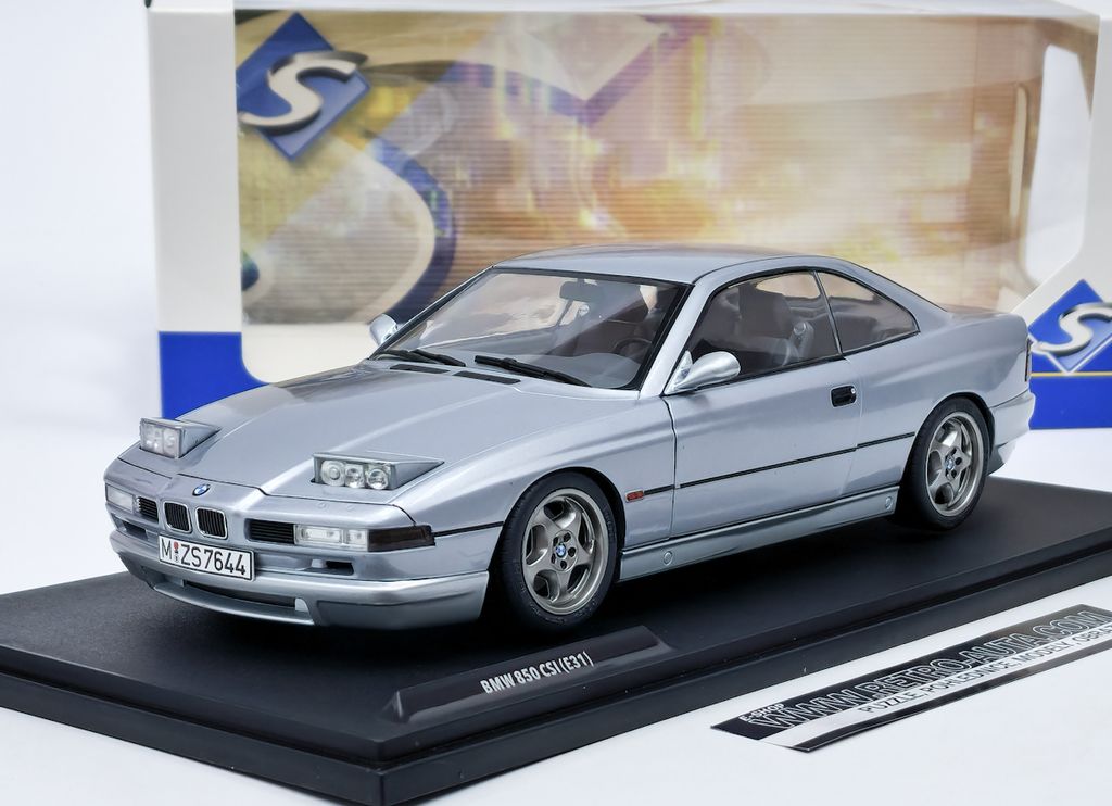 BMW 850 (E31) CSI silber - Modellauto 1:18 Solido Produktbild 12