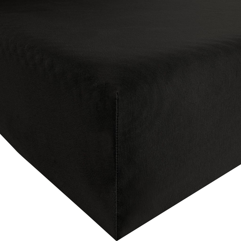 REDBEST Spannbettlaken San Francisco" schwarz 90x190 cm - 100x200 cm"