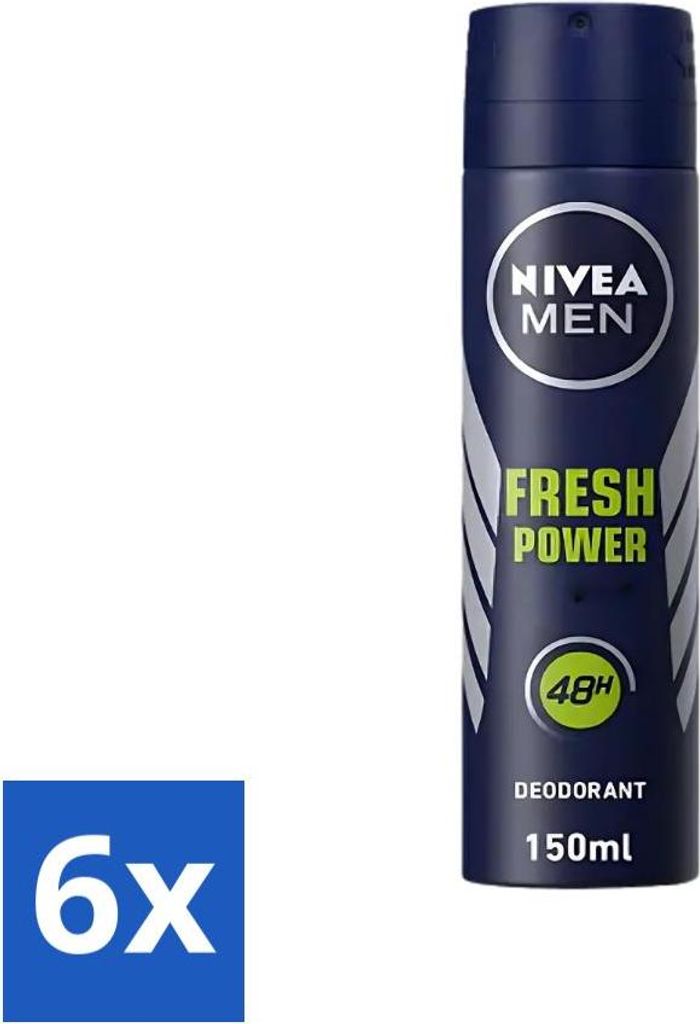 Nivea Men Deodorant Spray – Frische Power – 48 Stunden lang anhaltend – 150 ml - Vorteilspack - 6 Stücke