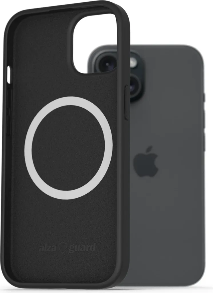 Étui de Protection iPhone 15 en Silicone Soft Touch MagSafe Noir
