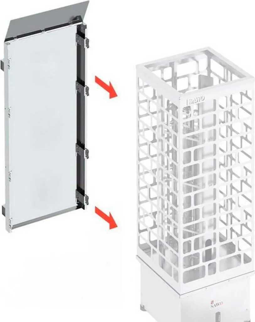 Barrière de sécurité pour poêle Sawo Cubos mural : protection idéale