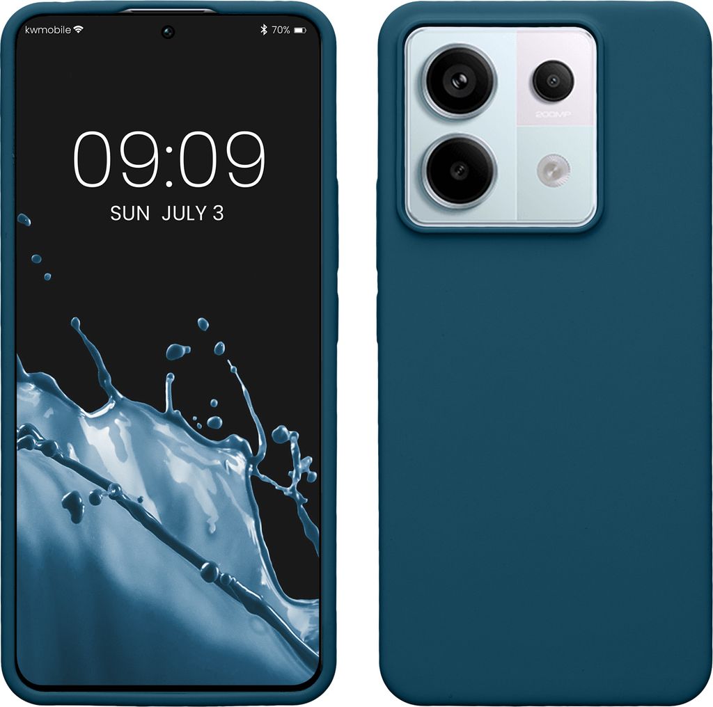 kwmobile Hülle kompatibel mit Xiaomi Redmi Note 13 Pro 5G / Poco X6 5G Hülle - Silikon Handy Case - Handyhülle weiche Oberfläche - kabelloses L...