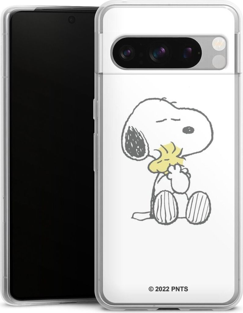 DeinDesign Slim Hülle für Google Pixel 8 Pro Silikon Case Ultra Dünn Handyhülle Liebe Peanuts Snoopy