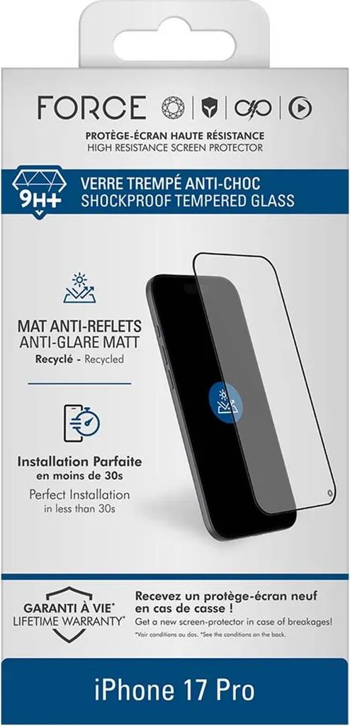 Force Glass Ultra Robusta iPhone 17 Pro Vetro GRS Opaco Offerta - 4