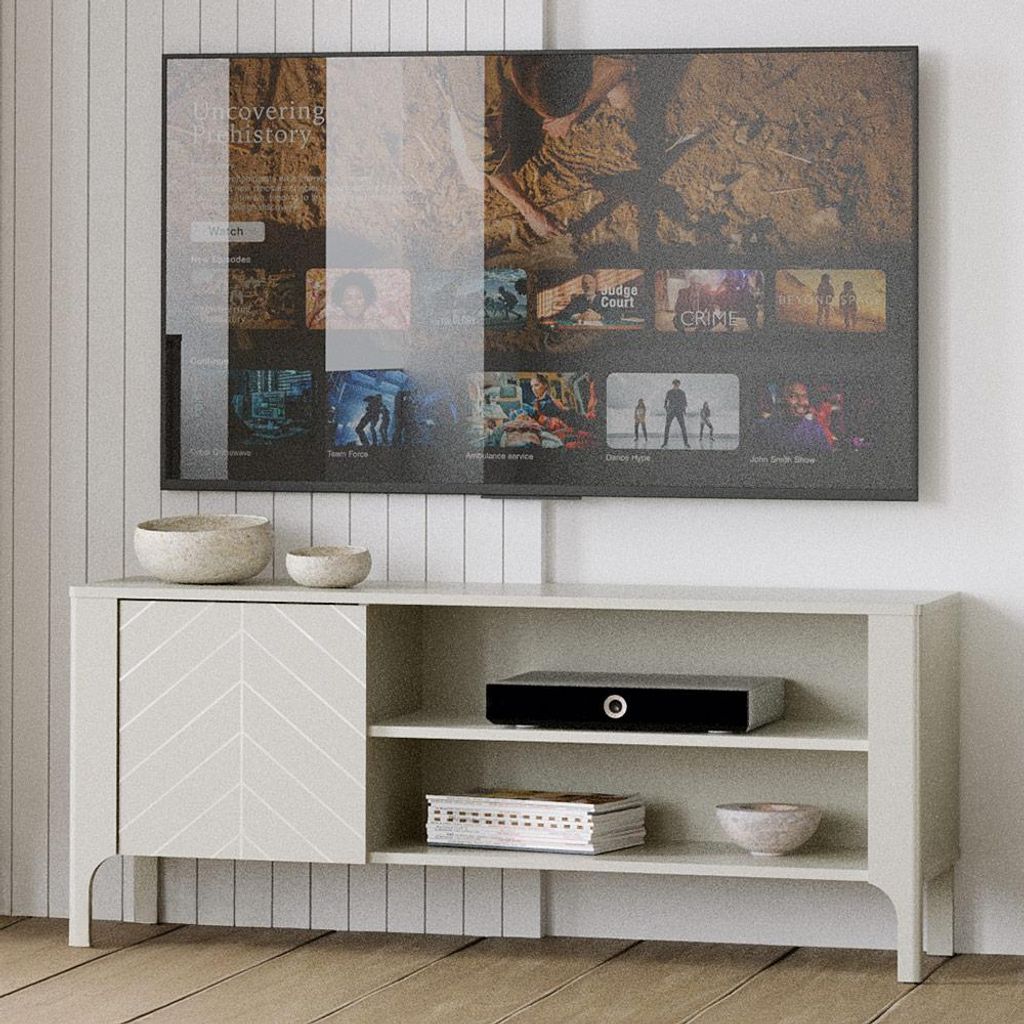 Wohnwand in Kaschmir mit Lowboard & Highboard, 2-teilig MAZARA-161