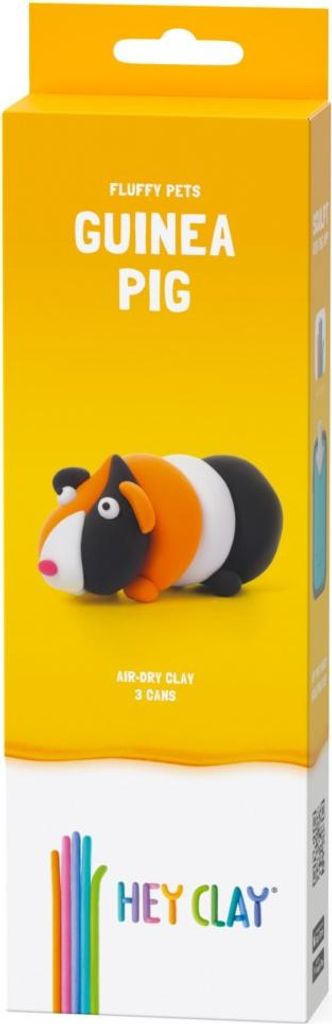 Hey Clay Knetset Meerschweinchen Fluffy Pets Serie mit interaktiver App-Anleitung ab 3 Jahren