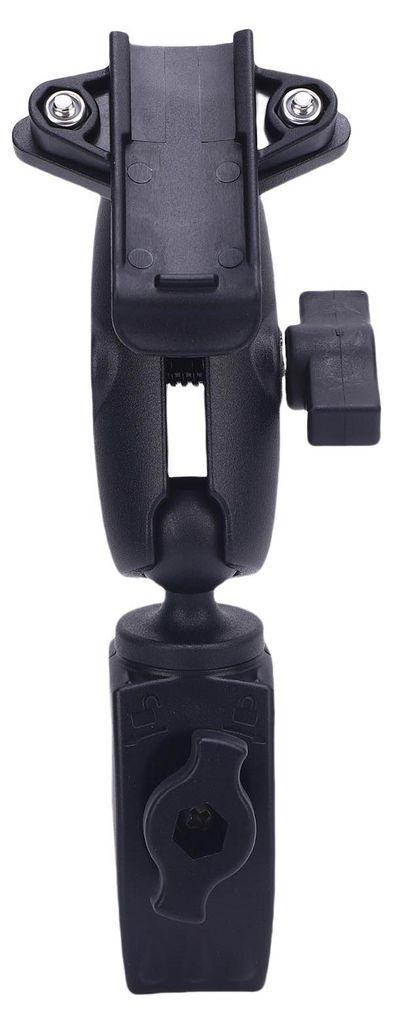 Motorrad-GPS-Halterung, Nylon-Lenkerhalterungen, Wirbelsäulen-Clip-Halter mit 1-Zoll-Kugel für Handgerät, schwarzes Ständer-Set A