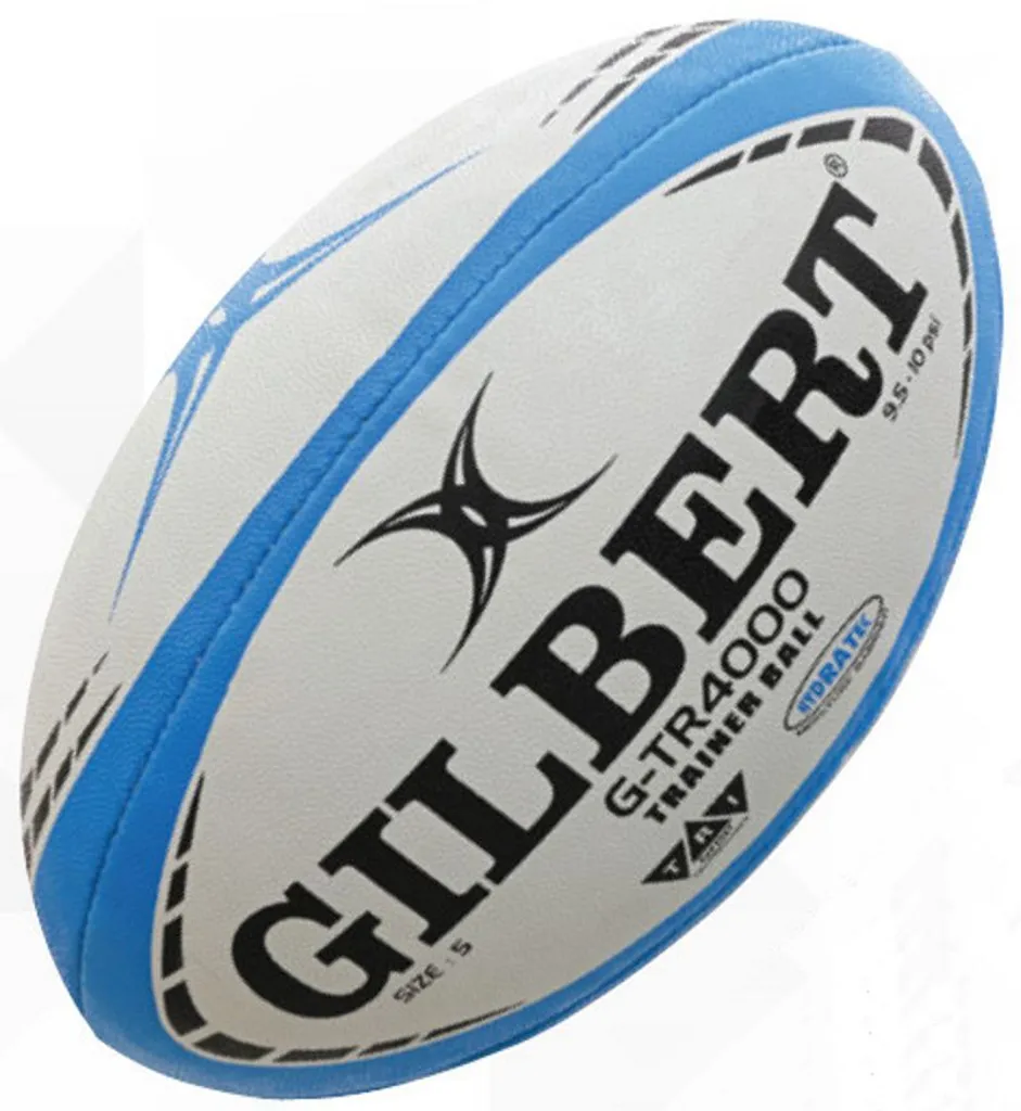Ballon Gilbert G-TR4000 bleu taille 3 avec grip haute adhérence rugby