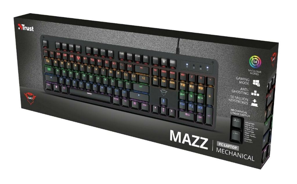 TRUST GXT863 MAZZ GAMING TASTATUR DE 24201 Produktbild 5