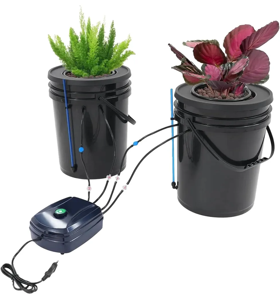 Système de culture hydroponique 2 bacs de 18,9L avec pompe à air 12W