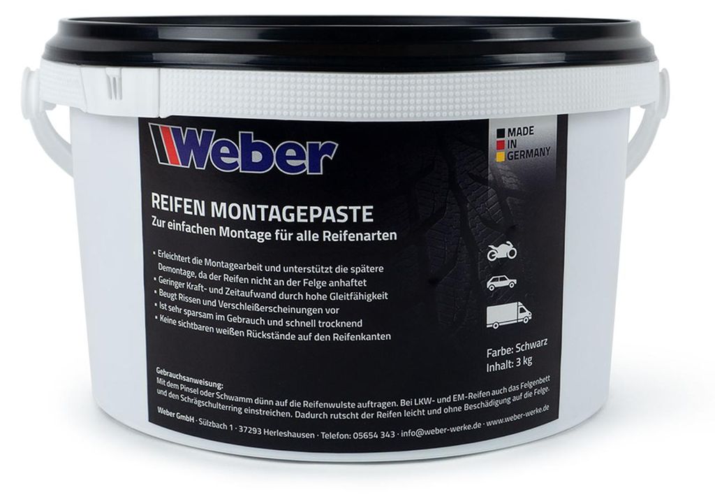 Reifen Montagepaste schwarz 3 kg – Reifenmontierpaste Produktbild 