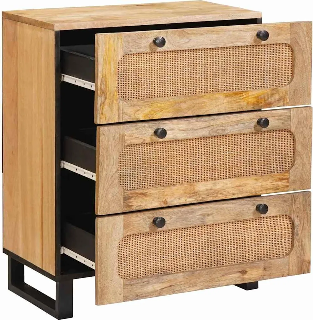 Offerta Credenza vidaXL Legno Mango Massiccio 60x33x75cm - Occasione Unica