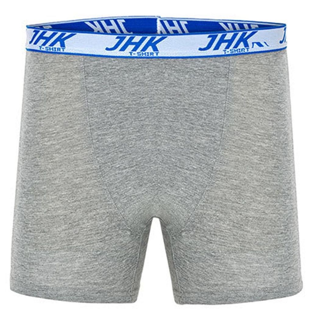 JHK - Boxershorts für Herren, Meliert, Mitte Oberschenkel (3er-Pack) LT4933 (XS) (Grau meliert)
