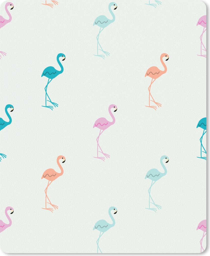 MuchoWow Mauspad Mousepad Muster - Dschungel - Flamingo - Pastell 30x40 cm - Mousepads - Maus Mat - Pad - Mausunterlage - Mausmatten