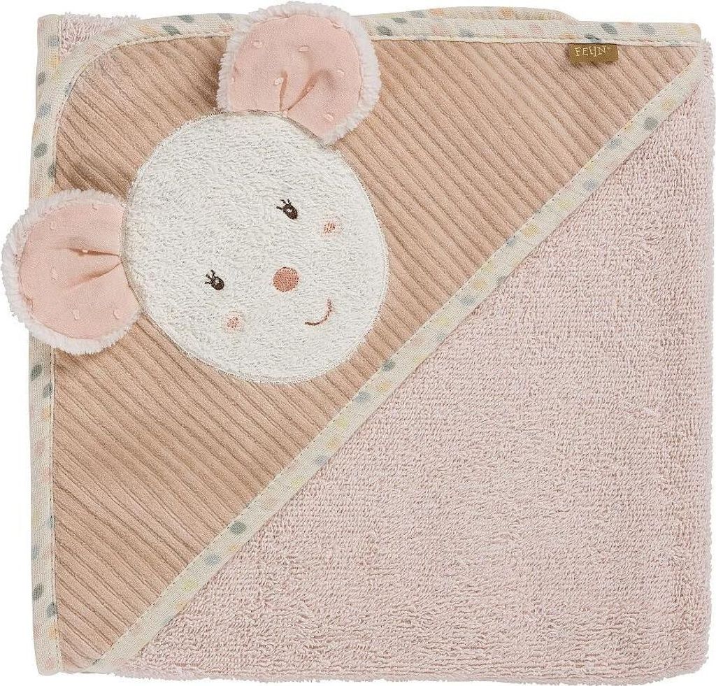 Kapuzenbadetuch Maus – Bade-Poncho aus Frottee mit Kapuze und Maus Motiv