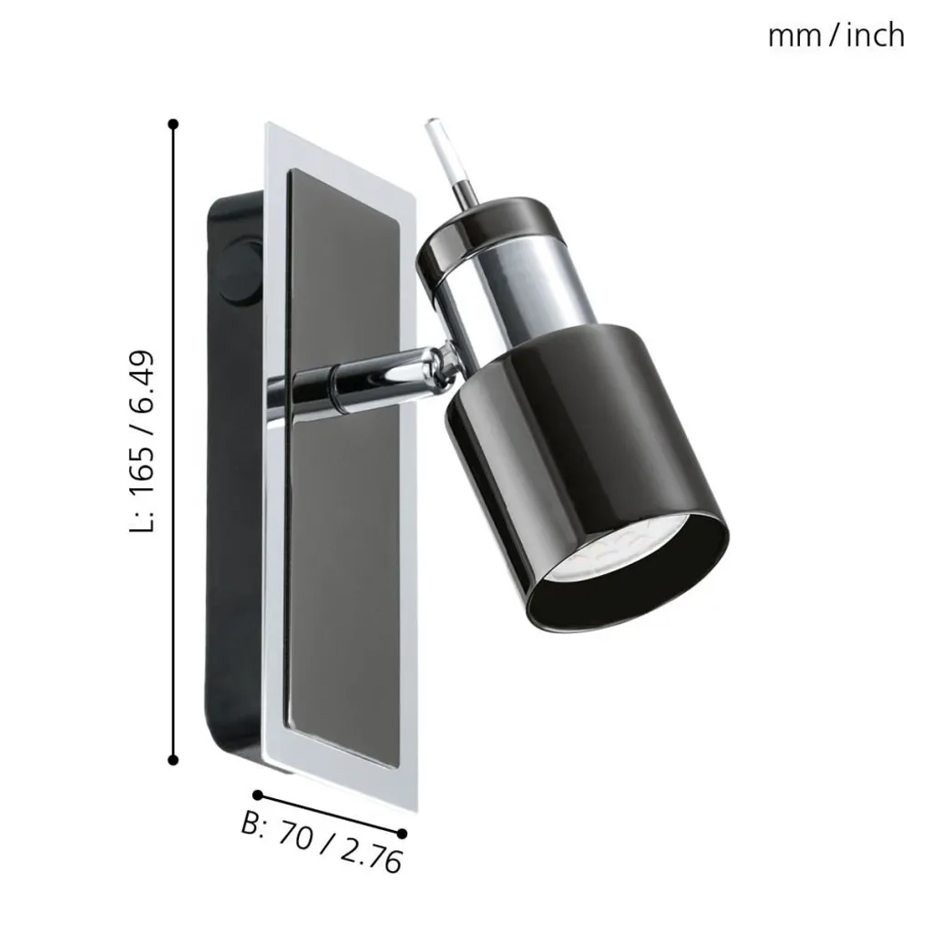 Spot LED EGLO Davida 1 Noir : Solution d'Éclairage Précis et Économe - 10