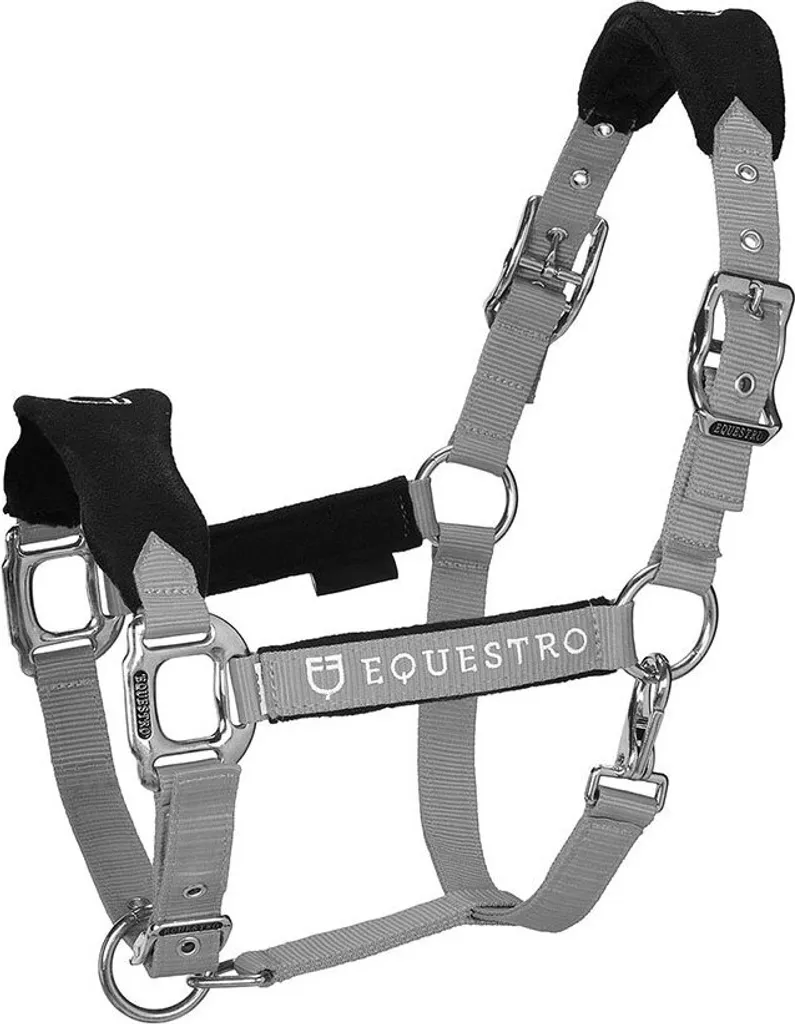 Licou Anti-Irritation Poney Equestro Shaped Gris avec Polaire Douce