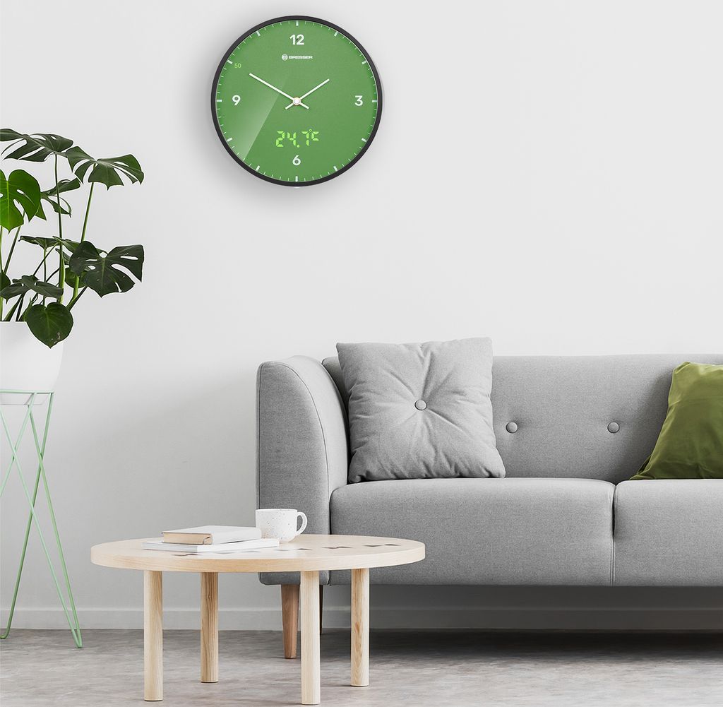 Bresser My Time Led Wanduhr Grün  Grün One Size Produktbild 3