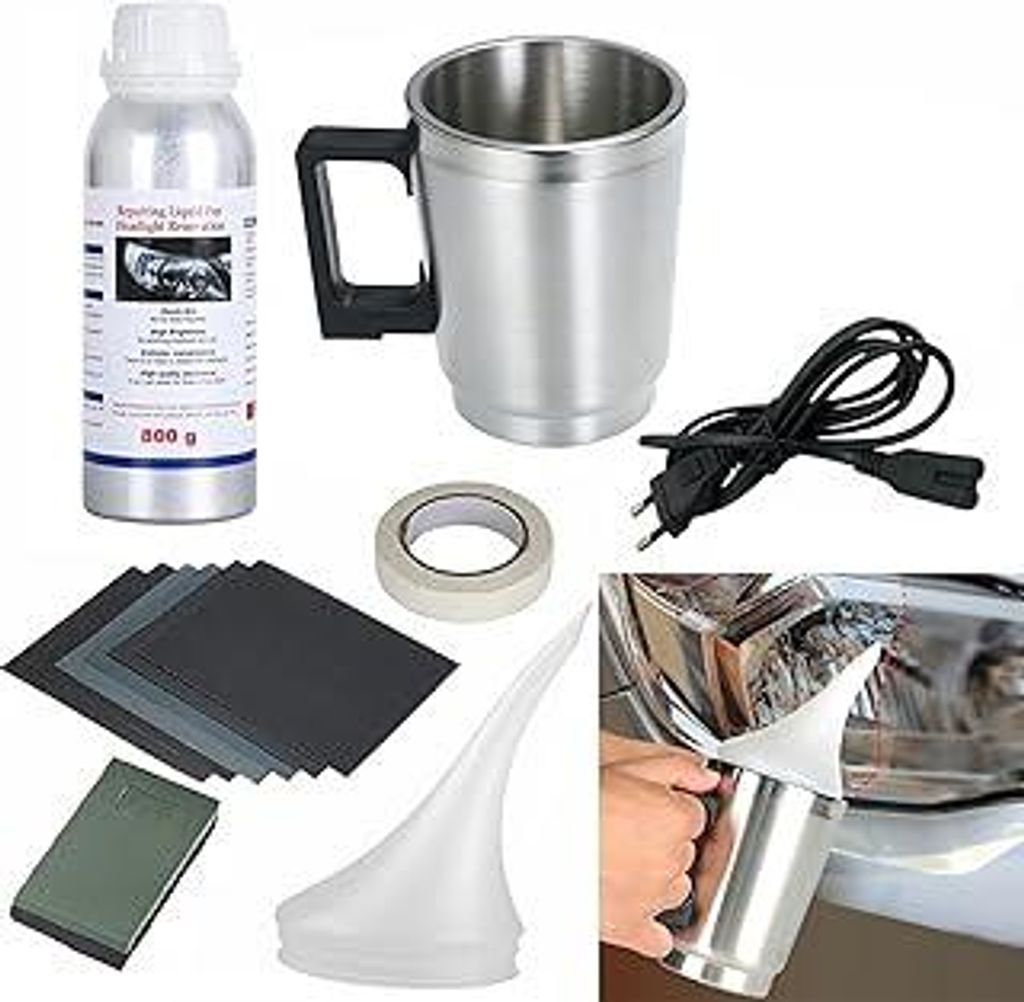 Scheinwerfer Reparatur Set - Professionelles Headlight Restoration Kit für klare, sichere Sicht Scheinwerfer Aufbereitung Set Dampf Scheinwerfer R...