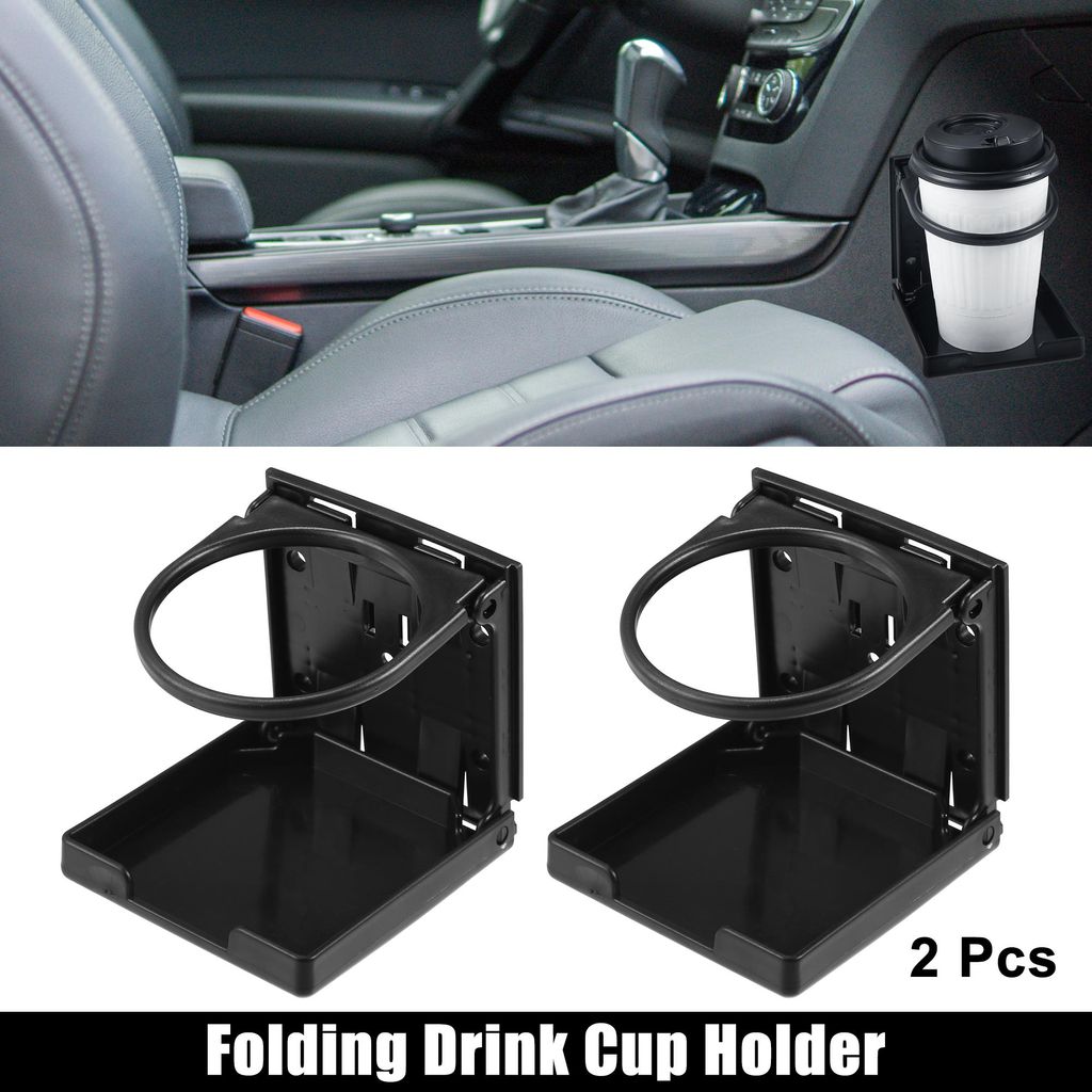 2pcs Noir Voiture Pliant Boisson Tasse Support Universel Image du produit 