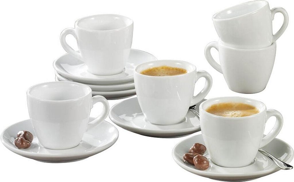 Esmeyer 433-213 Cappuccinotassen-Set weiß 12-teilig Zdjęcie produktu 