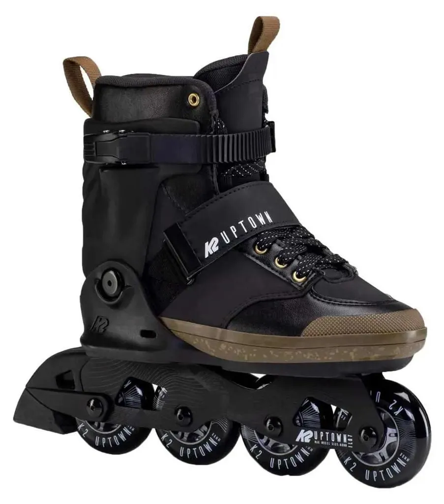 Patins K2 UPTOWN avec platine aluminium et roues 80mm noir-or taille 42