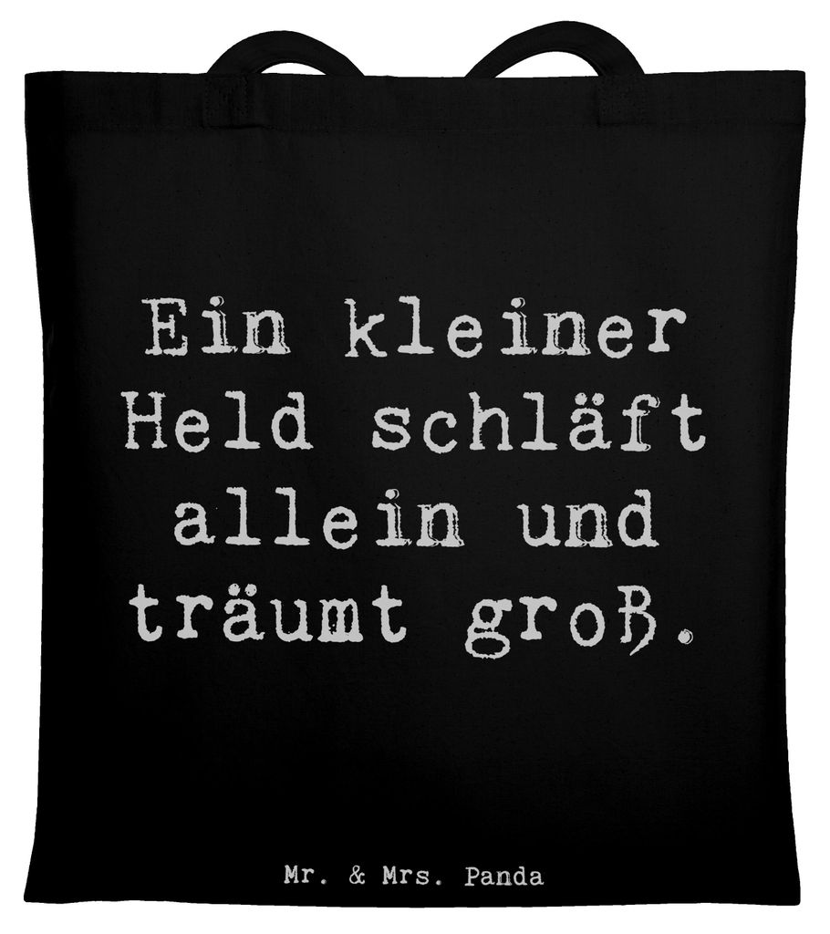 Mr. & Mrs. Panda Beutel Spruch Alleine schlafen lernen - Schwarz - Geschenk, Geschenkideen, Vertrauem, Uni Tasche, handgefertigt, Trost, Produkte, ...