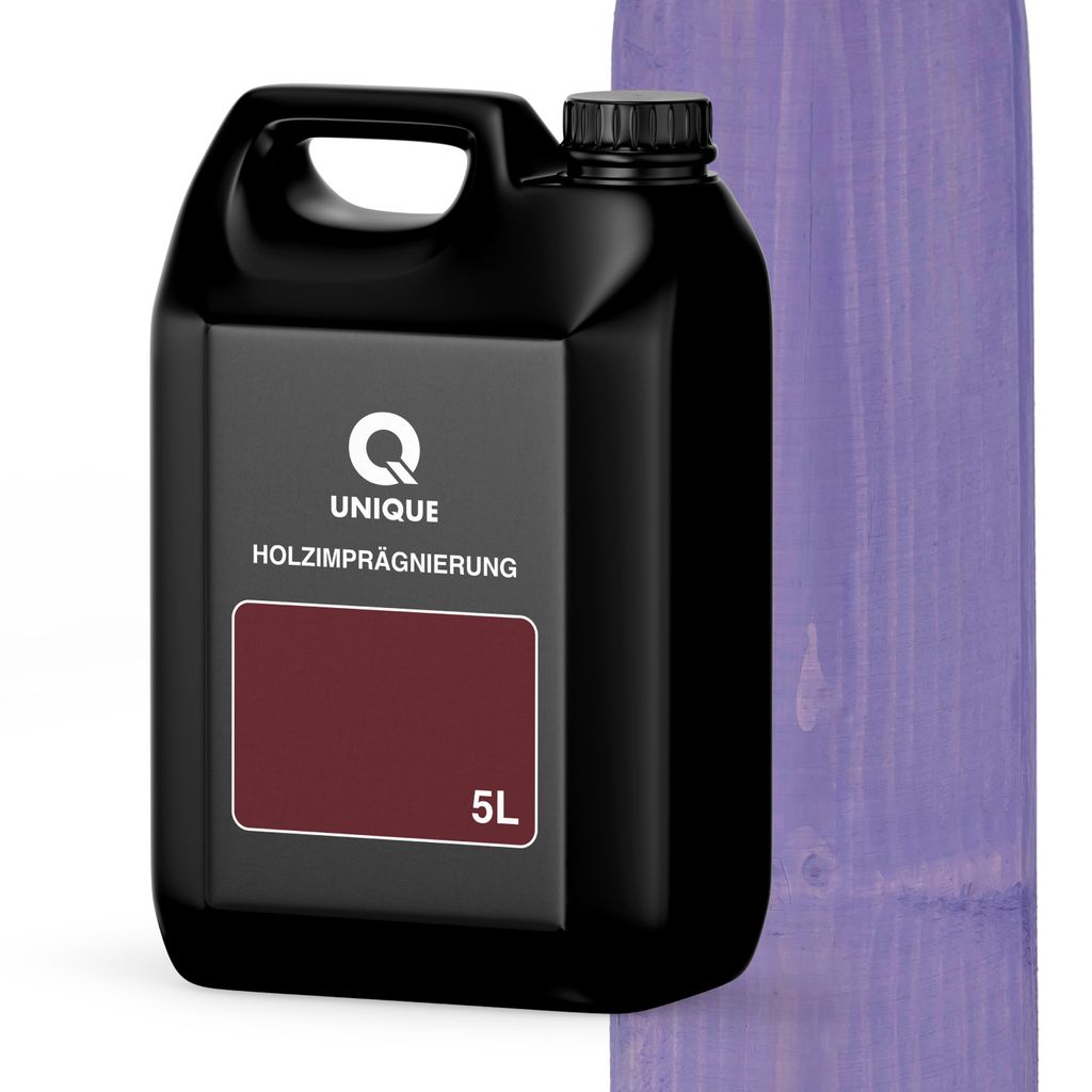 Q UNIQUE Holzimprägnierung Lavender Blau 5 L Holzschutz 2 In 1 Grundierung Mit Schutz Farbimprägnierung Imprägniermittel Innen & Außen