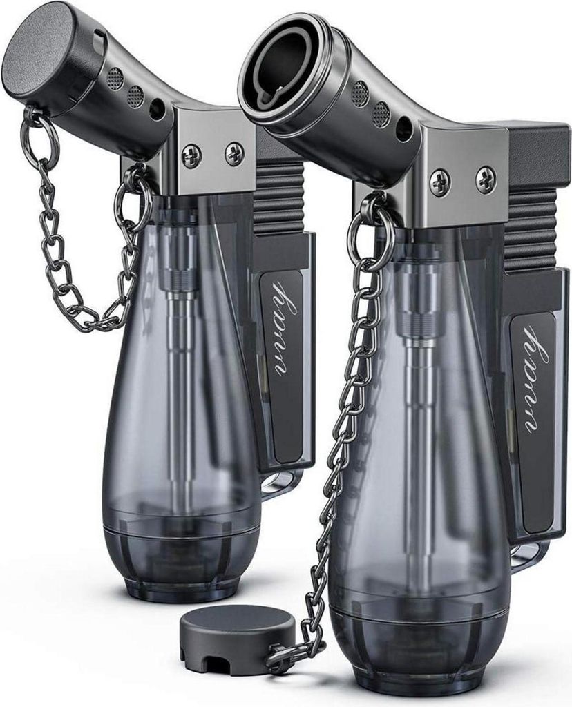 balenie 2 Jet Flame Storm Lighter Plynový plniteľný Obrázok produktu 