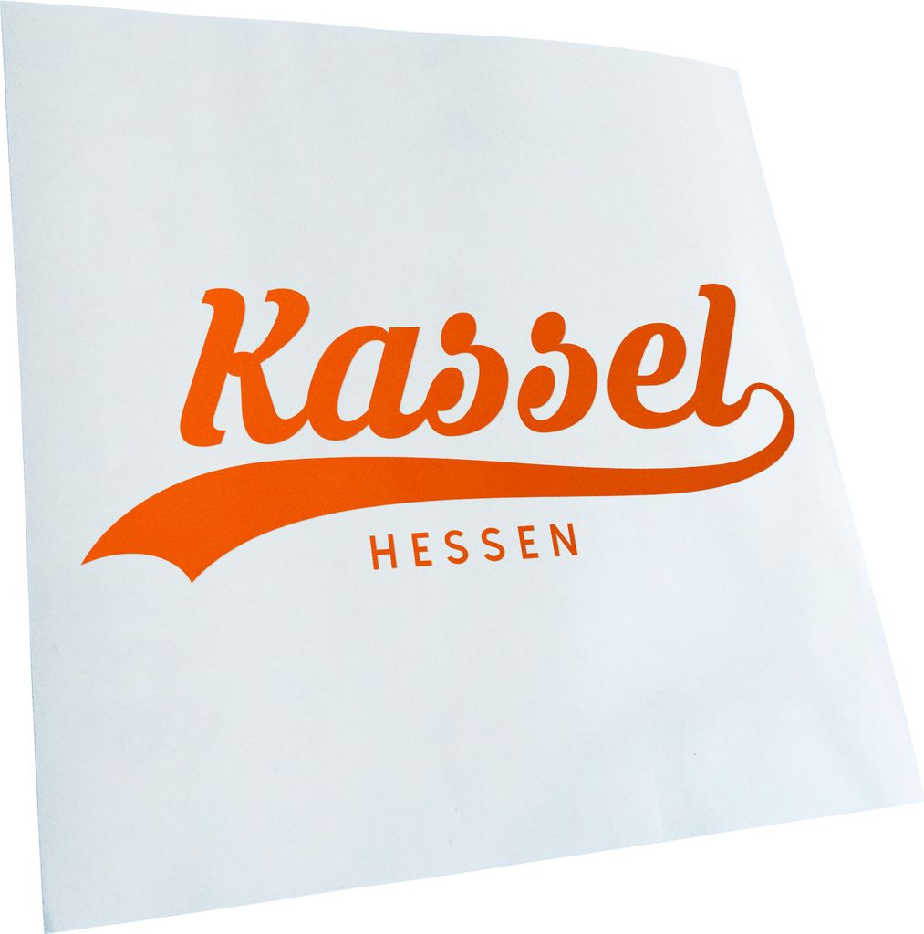 Kiwistar - Autoaufkleber - Kassel Hessen - Orange - 30x11cm - Aufkleber für Auto, Laptop, Fahrrad, LKW, Motorrad mehrfarbig JDM Decal Racing
