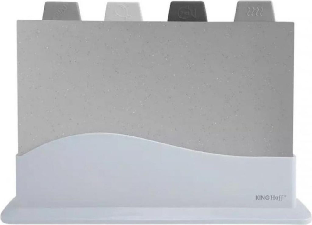 Kinghoff Set mit 4 Küchenbrettern im Ständer 42593