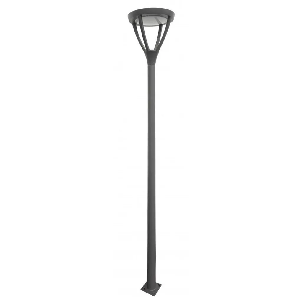 Éclairage de rue LED 45W Grande Hauteur 318cm Gris Foncé pour Allées