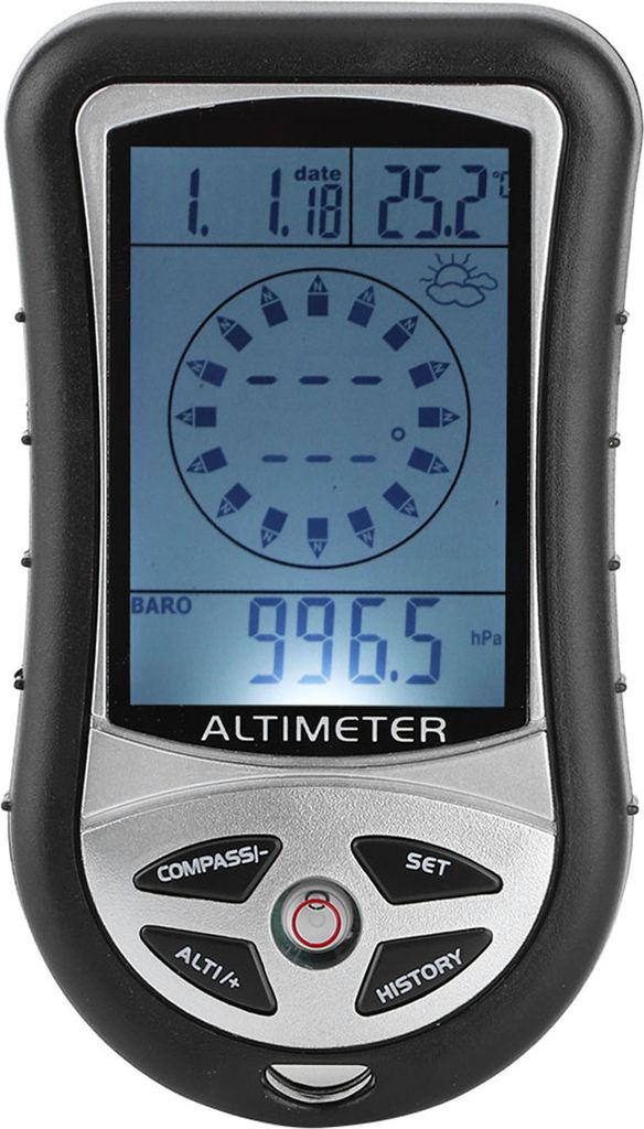 Tragbarer Kompass Multifunktionaler elektronischer Wetterhöhenmesser Höhenbarometer