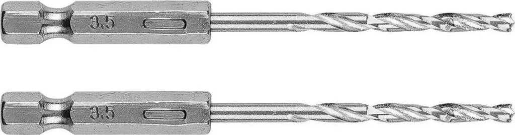 Graphite Set 2 Punte HEX 3,5mm Metallo per Avvitatori a Impulsi