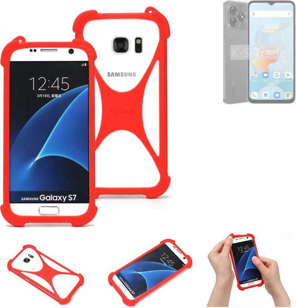 K-S-Trade Handy-Hülle kompatibel mit UMIDIGI G5A Schutz-Hülle Bumper Silikon Schutz Hülle Cover Case Silikoncase Silikonbumper TPU Softcase