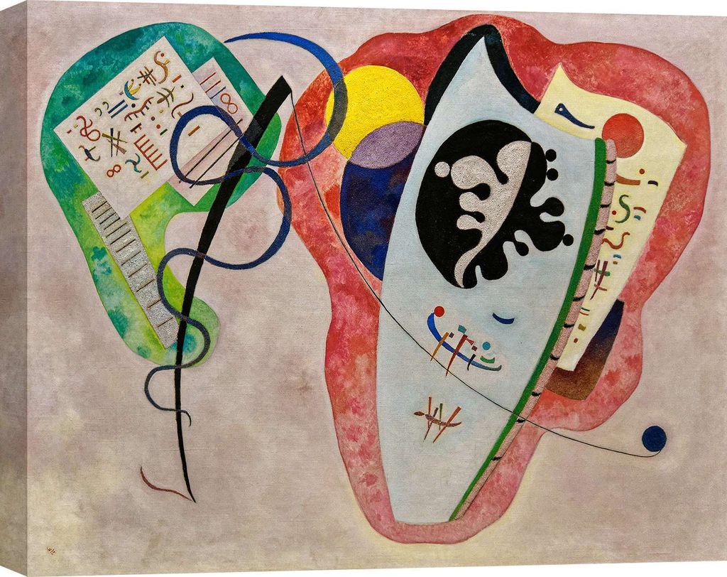 Kunstdruck auf Leinwand- Wassily Kandinsky, Deux Entourages - 70x50 cm