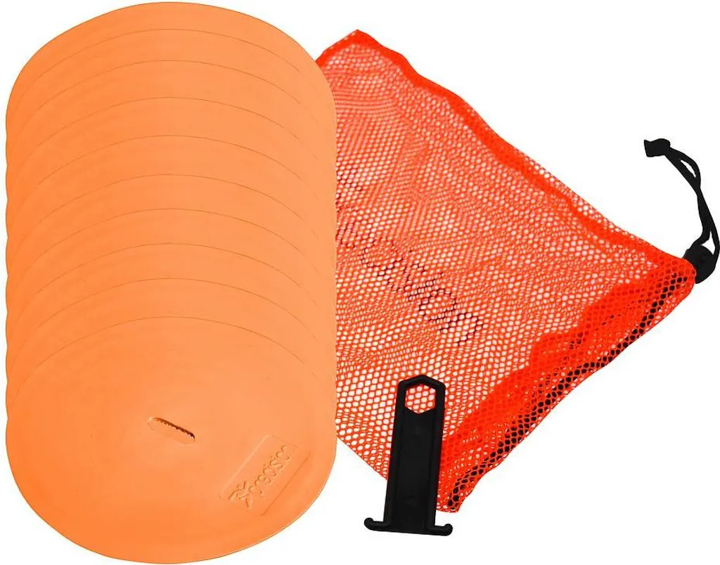 Disques de marquage plats Precision orange haute visibilité - 10 pièces