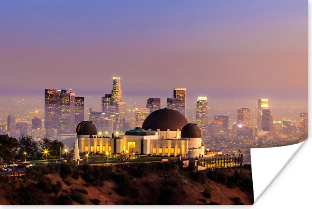 MuchoWow Poster Los Angeles - Skyline - Architektur 120x80 cm - Bilder