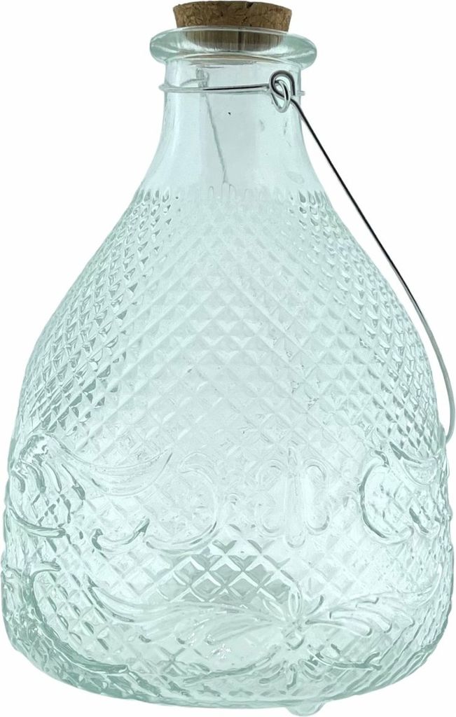 Wespentopf - Wespenfänger - Stehend und hängend verwendbar - 10 x 10 x 14 cm - Glas - 2 Stück