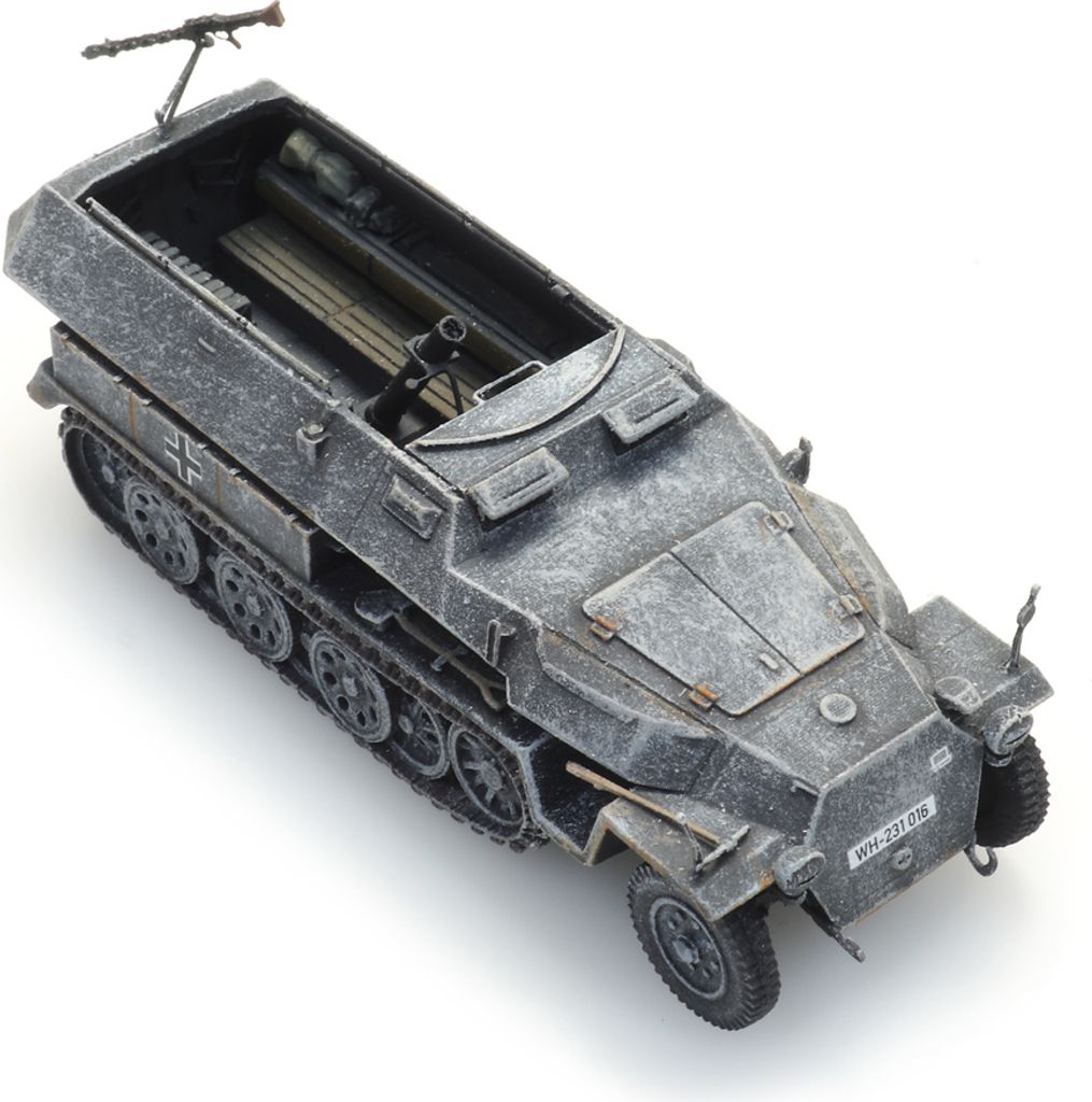 Artitec 6870477 H0 WM Sd.Kfz. 251/2 Ausf. C, Granatwerfer Winter 1:87 Fertigmodell aus Resin, lackiert