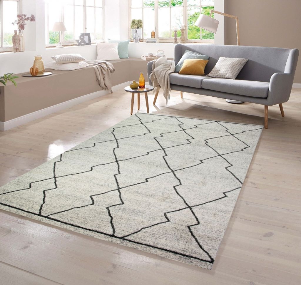 Teppich in Creme Grau Größe - 120 x 170 cm